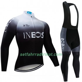 Radbekleidung Radtrikot Langarm + Lang Trägerhose 2019 TEAM INEOS N003